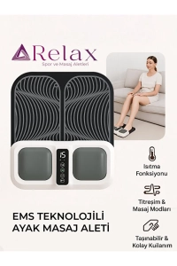 Relax EMS Teknolojili Isıtmalı Ayak Masaj Aleti – Çok Fonksiyonlu, Dijital Ekranlı